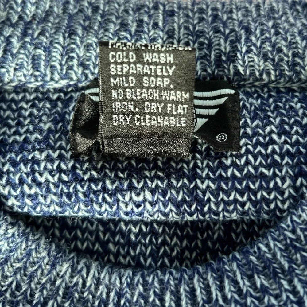 I.O.U. Vintage 90’s Heather Blue Small Long Sleeve Crew Neck Knit Sweater Mens